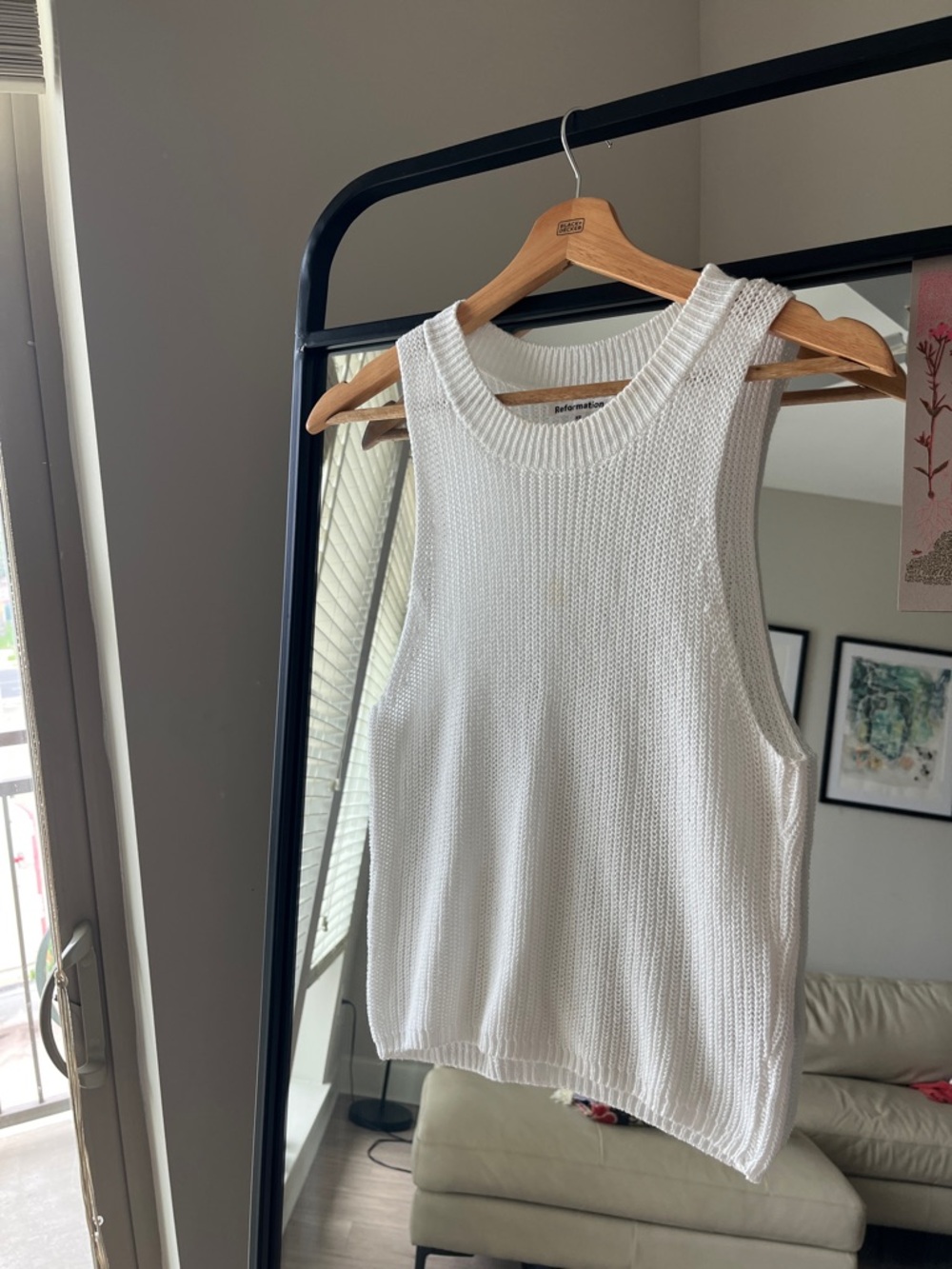 Reformation Tencel/linen blend knit tank